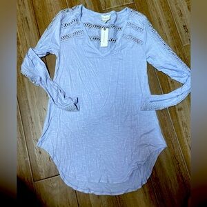 Women’s Anthropology Deletta sz XS lavender tunic NWT